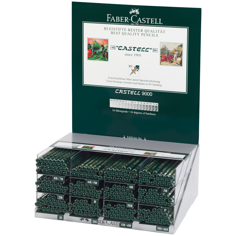 Карандаш чг Faber-Castell Castell 9000 ассорти заточен дисплей 288шт 43610₽