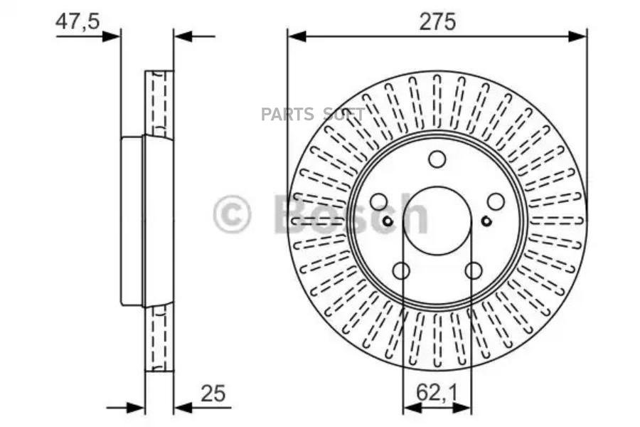 

0 986 479 U79_диск тормозной передний Toyota Altezza/Chaser/Cresta 92-07