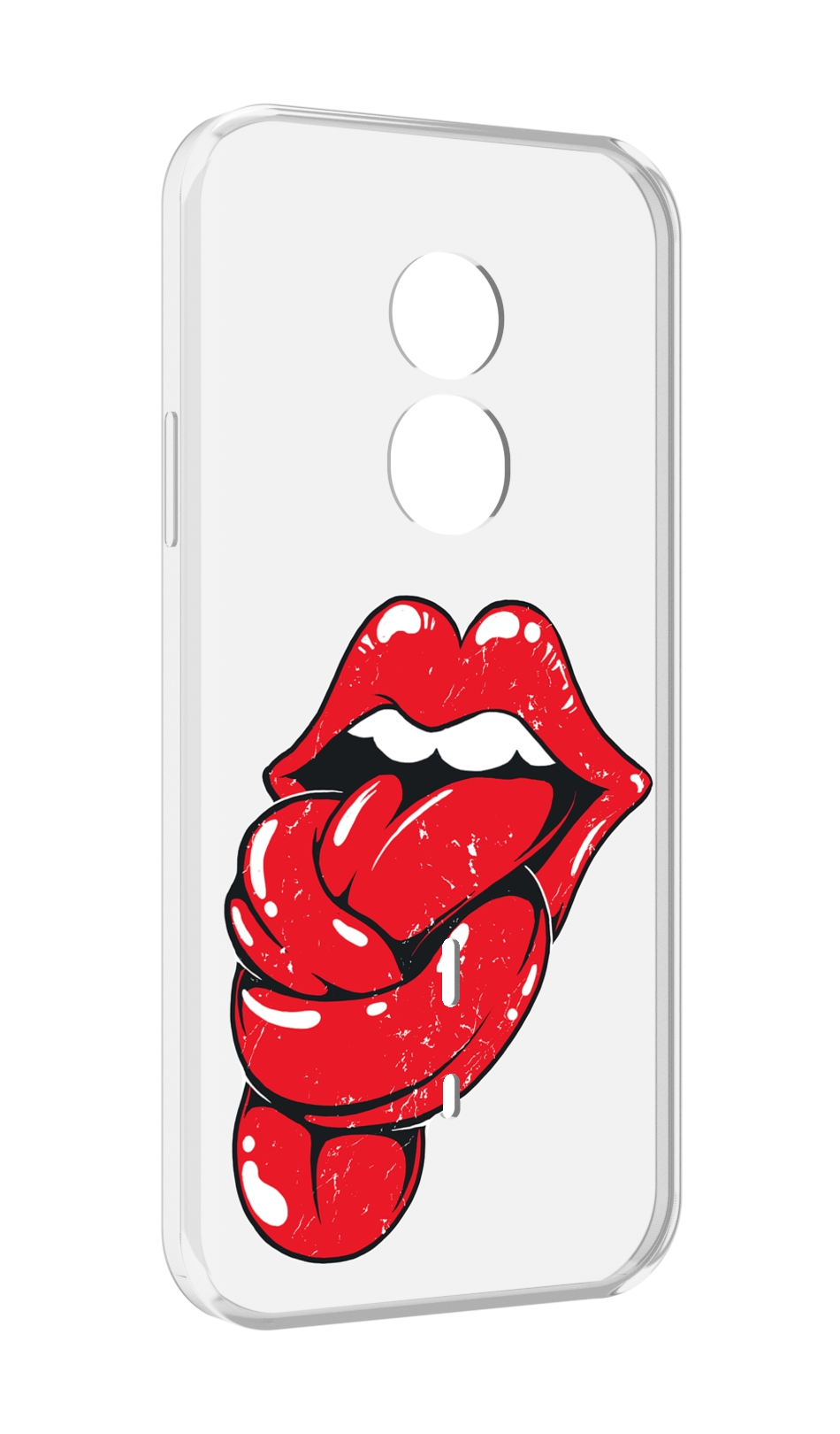 

Чехол MyPads яркие губы с языком для Doogee S51, Прозрачный, Tocco