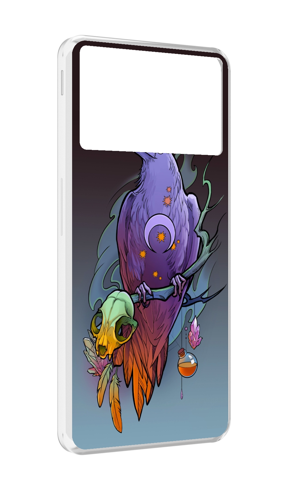 

Чехол MyPads фиолетовый ворон на ветке для ZTE Nubia Z40S Pro, Прозрачный, Tocco
