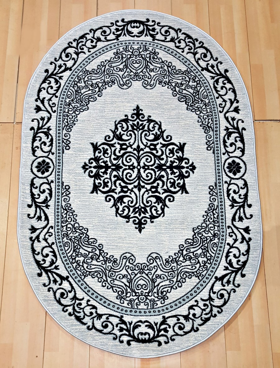 фото Ковер rixos 3947a овал т.синий/голубой 80x150 sofia rugs