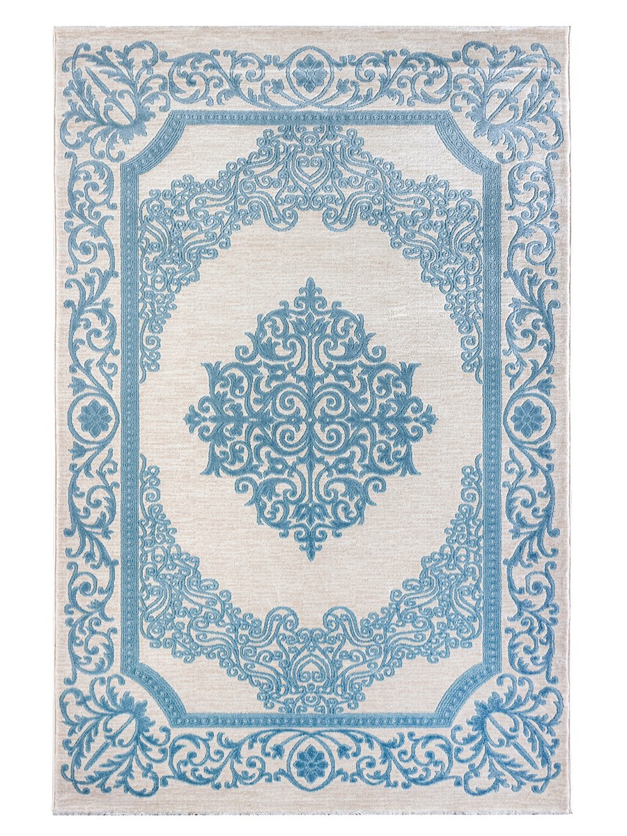 

Ковер RIXOS 3947A прямой белый/голубой 150x230