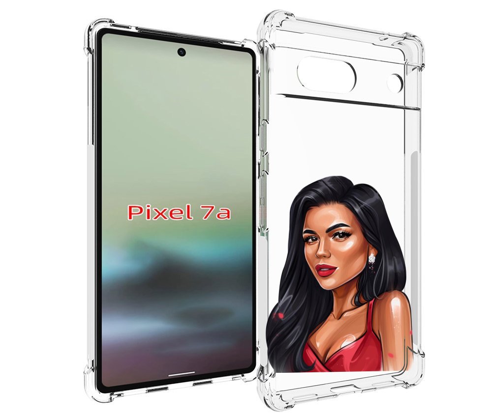 

Чехол MyPads Брюнетка-в-красном-платье для Google Pixel 7A, Tocco
