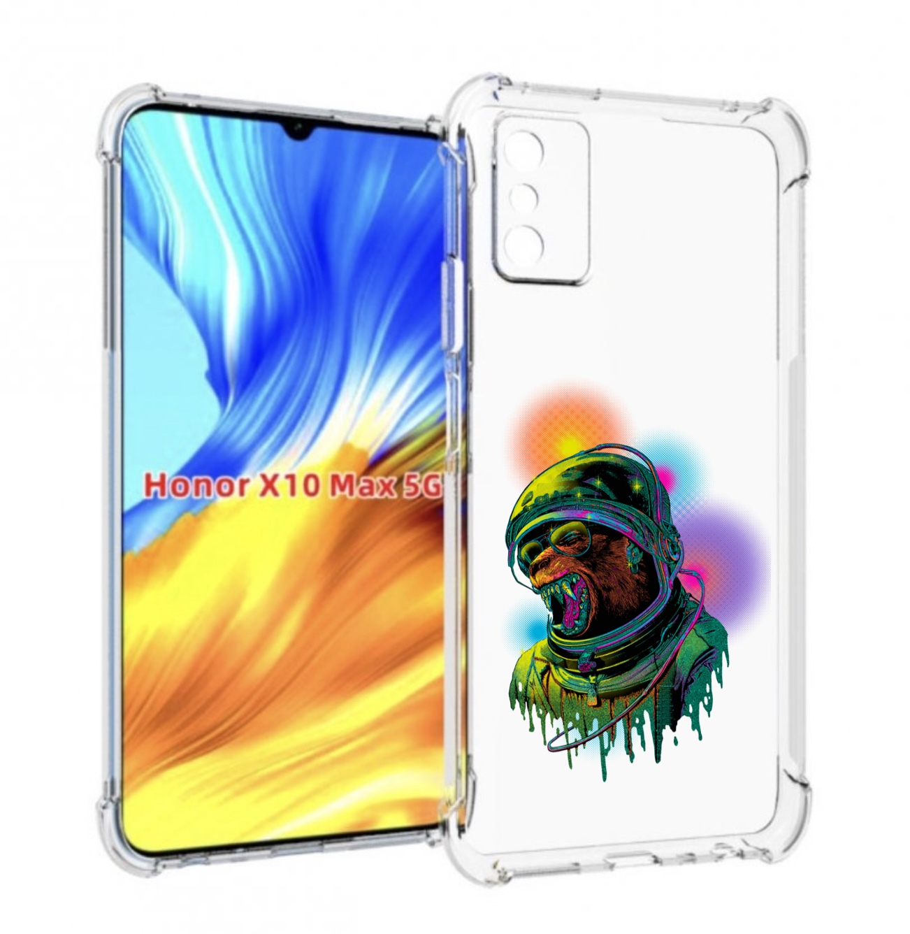 

Чехол MyPads медведь космонавт для Honor X10 Max, Прозрачный, Tocco