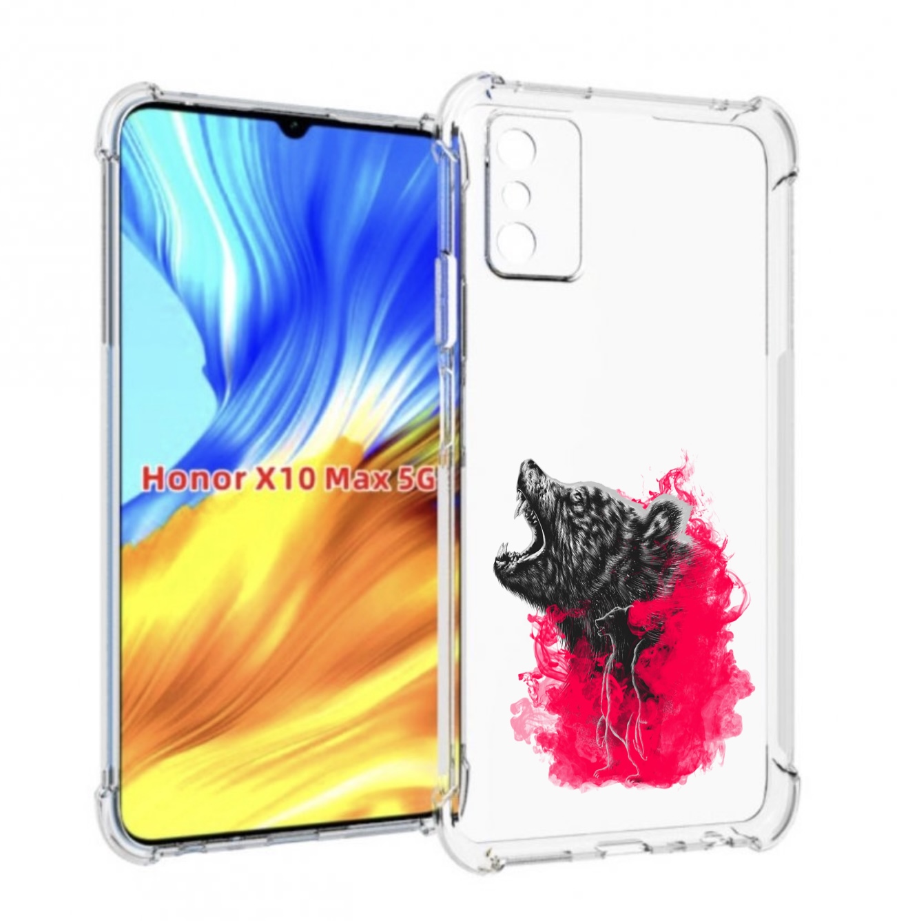 

Чехол MyPads медведь в дымке для Honor X10 Max, Прозрачный, Tocco