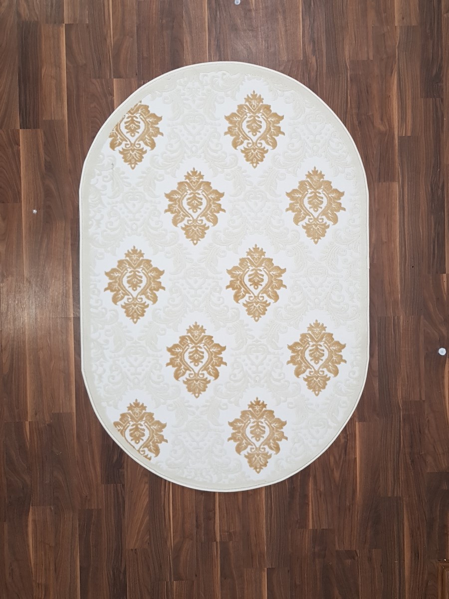фото Ковер rainbow 3903a овал с.крем/бежев 80x150 sofia rugs