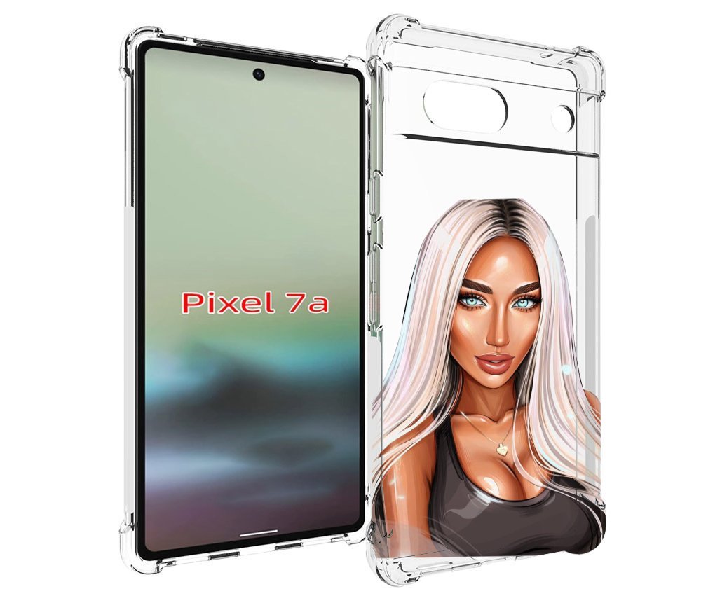 

Чехол MyPads Блондинка женский для Google Pixel 7A, Tocco