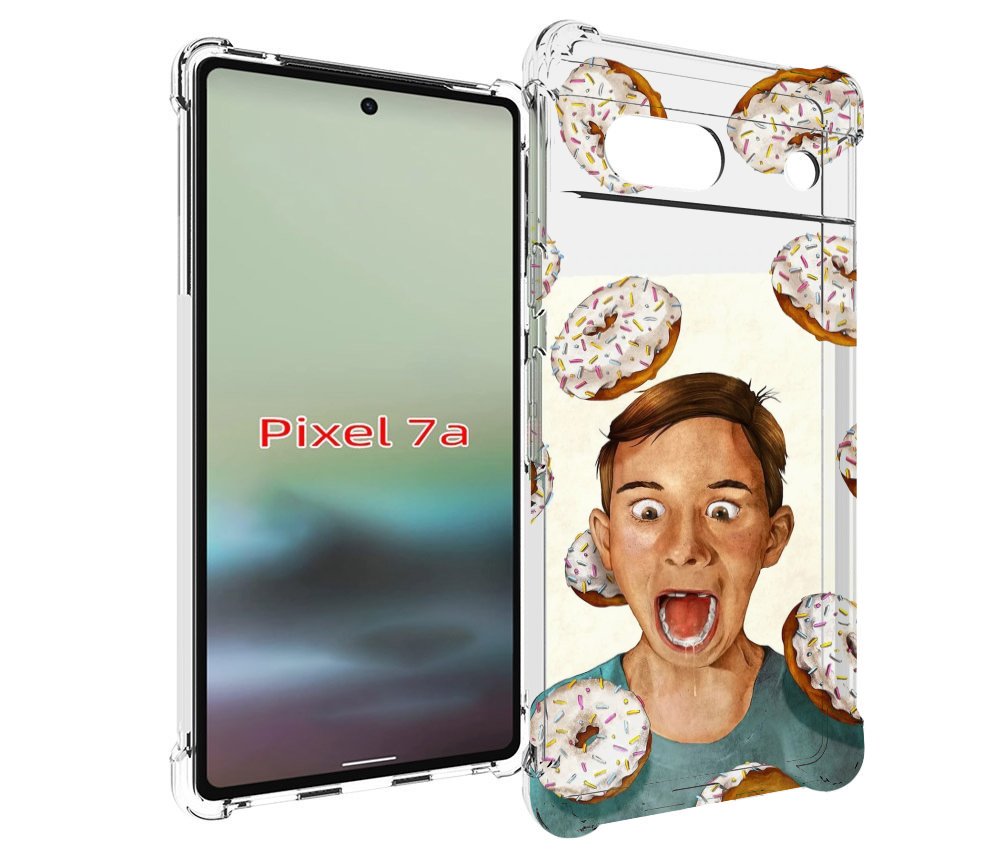 

Чехол MyPads Бешенные-пончики для Google Pixel 7A, Tocco