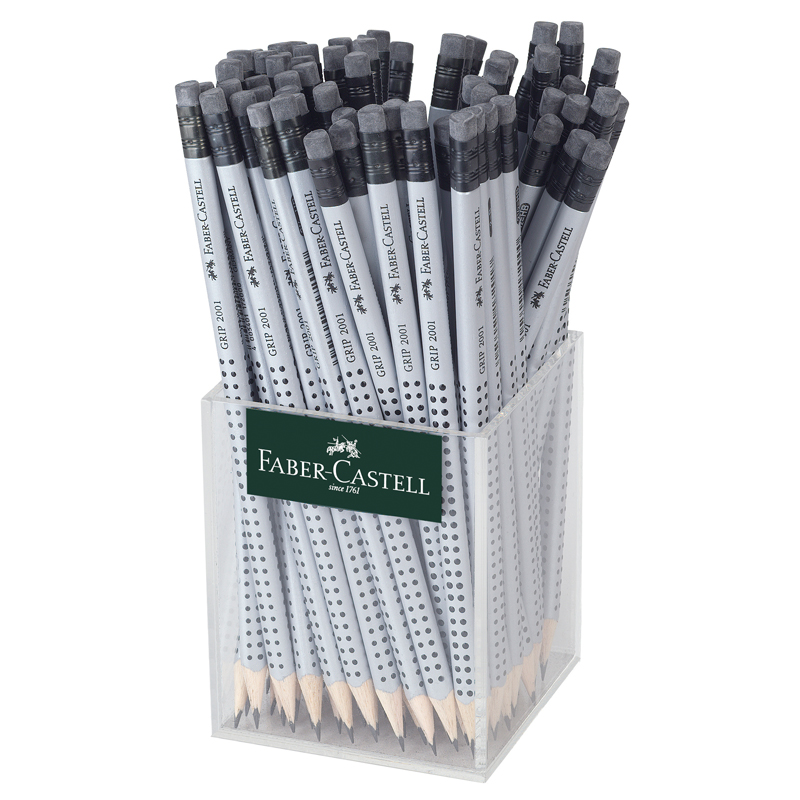 Карандаш чг Faber-Castell Grip 2001 HB с ластиком трехгранный заточен стакан 72шт 16373₽