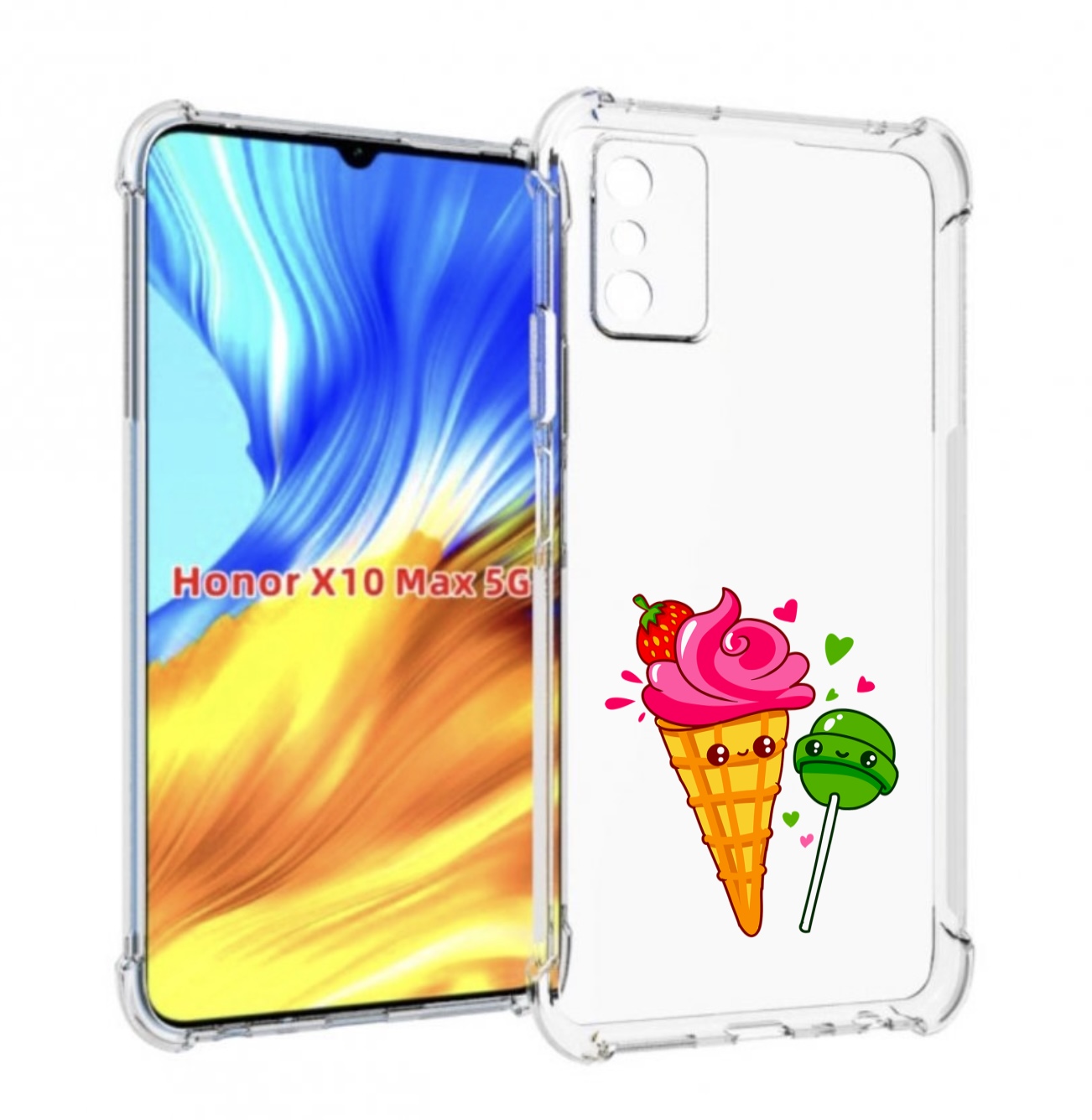 

Чехол MyPads Вкусняшки для Honor X10 Max, Прозрачный, Tocco