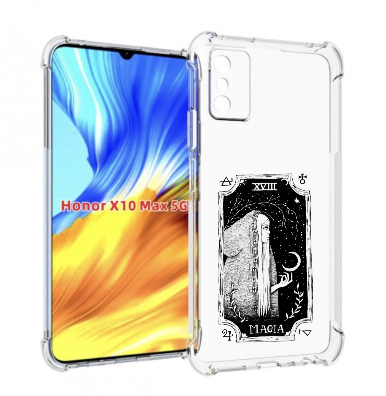 

Чехол MyPads лунная магия для Honor X10 Max, Прозрачный, Tocco