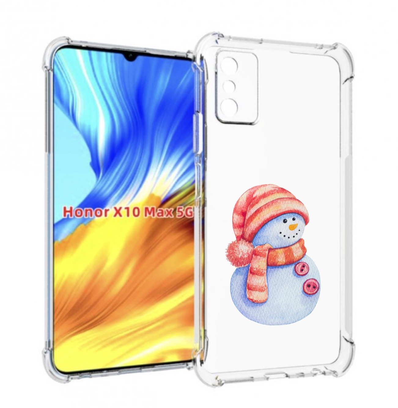 

Чехол MyPads Веселый снеговик для Honor X10 Max, Прозрачный, Tocco