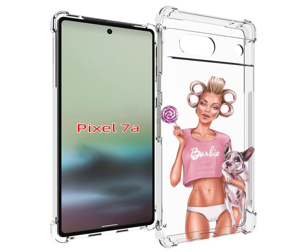 

Чехол MyPads Барби-с-собачкой женский для Google Pixel 7A, Tocco