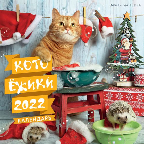 

Котоёжики. Календарь настенный на 2022 год (170х 170 мм)