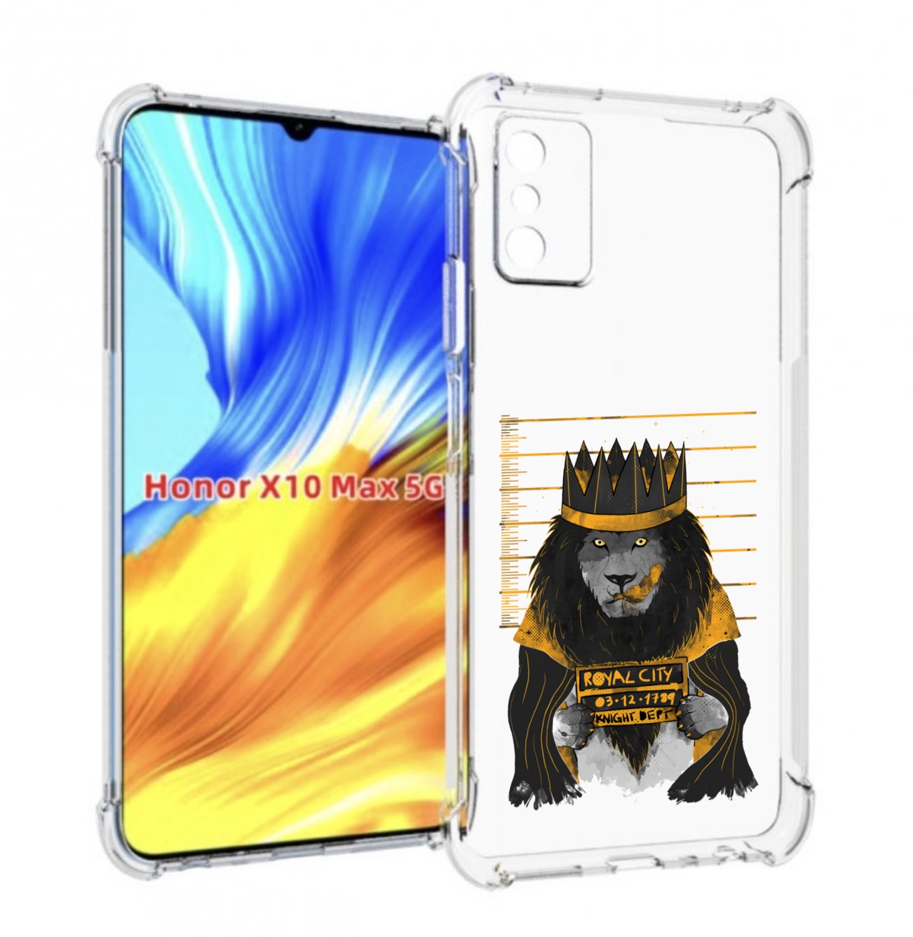 

Чехол MyPads лев в законе для Honor X10 Max, Прозрачный, Tocco