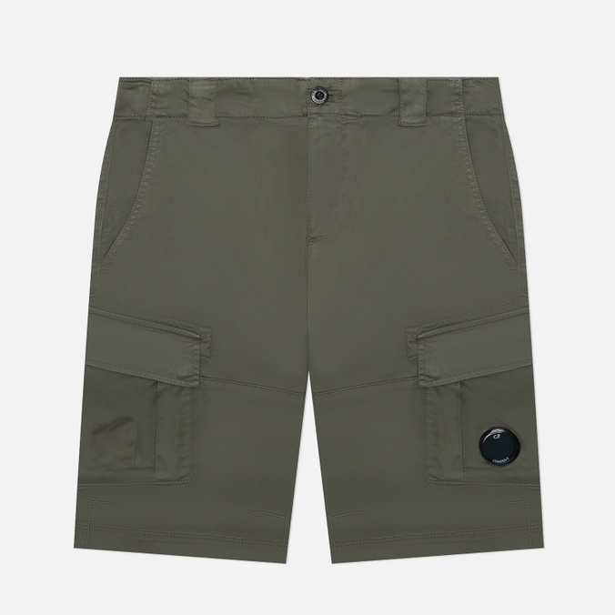

Мужские шорты C.P. Company Stretch Sateen Cargo Garment Dyed зелёный, Размер 44, Зеленый, Stretch Sateen Cargo Garment Dyed