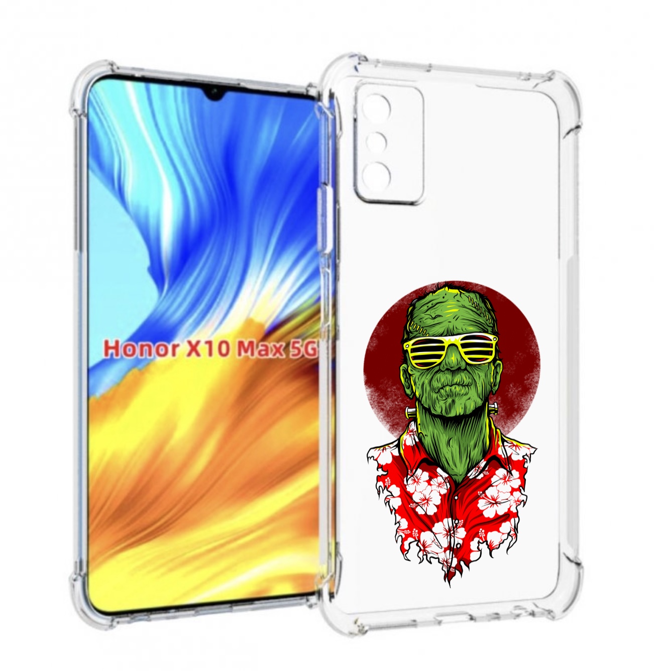

Чехол MyPads крутой зеленый мужчина в очках для Honor X10 Max, Прозрачный, Tocco