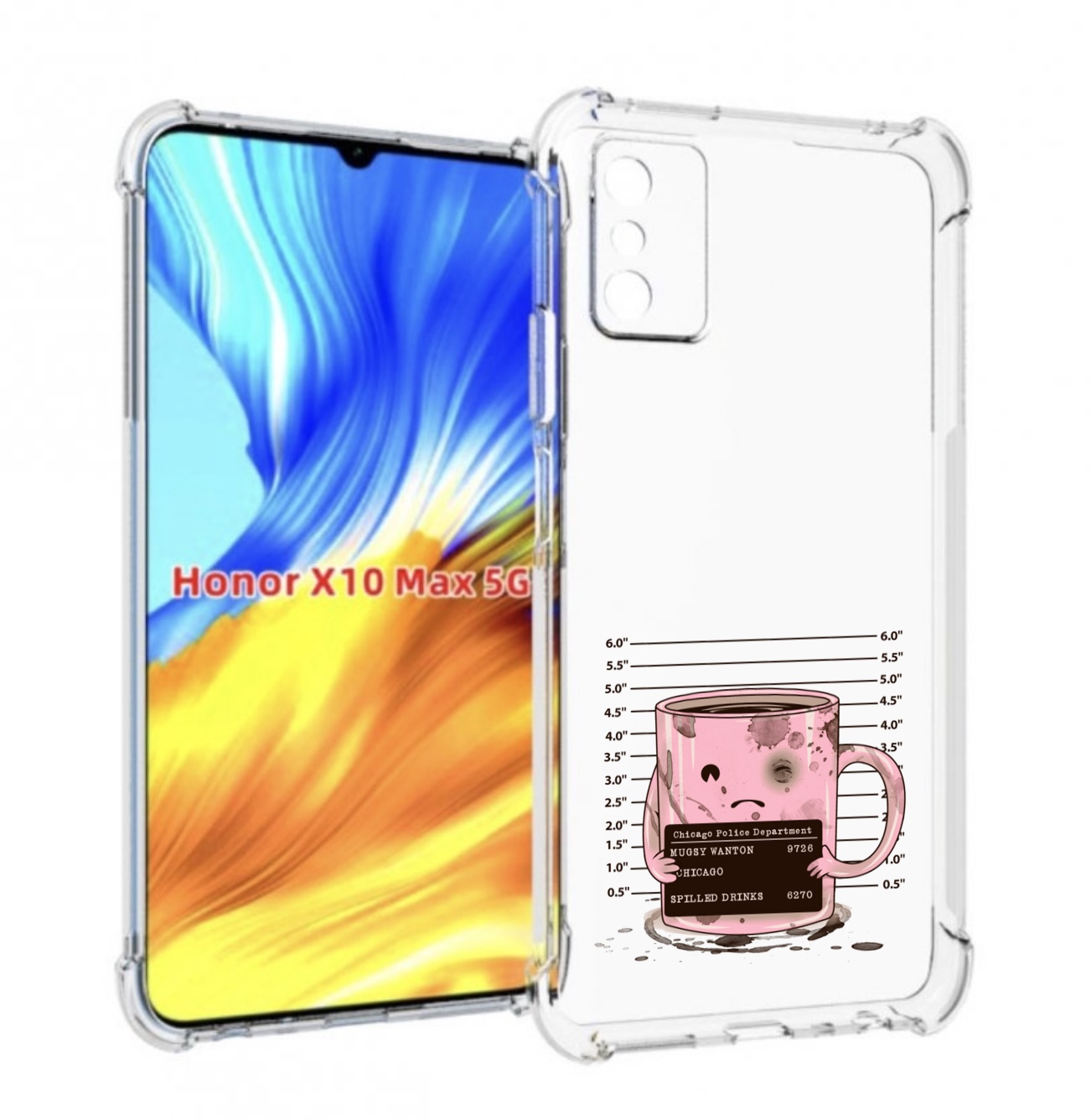 

Чехол MyPads кружка для Honor X10 Max, Прозрачный, Tocco