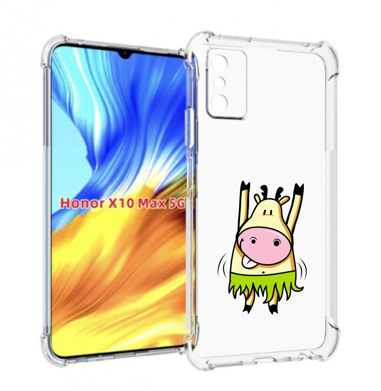 

Чехол MyPads Веселая корова для Honor X10 Max, Прозрачный, Tocco