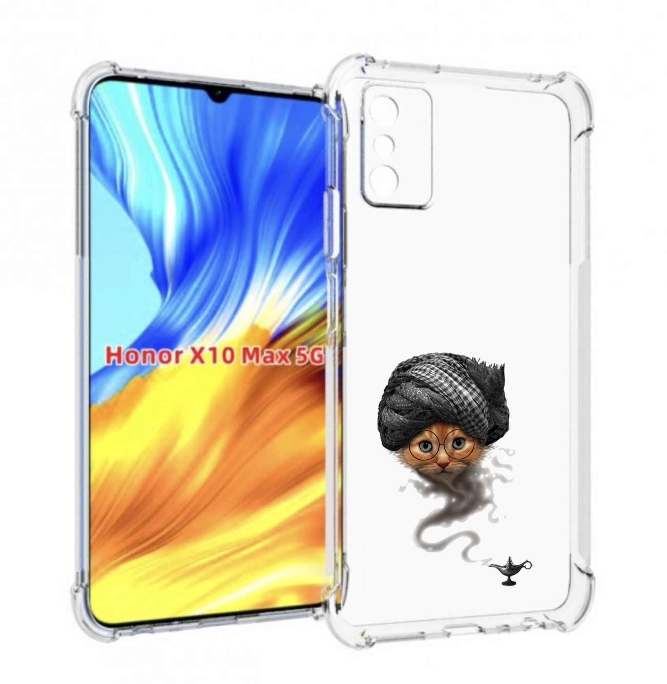 

Чехол MyPads кот джин для Honor X10 Max, Прозрачный, Tocco