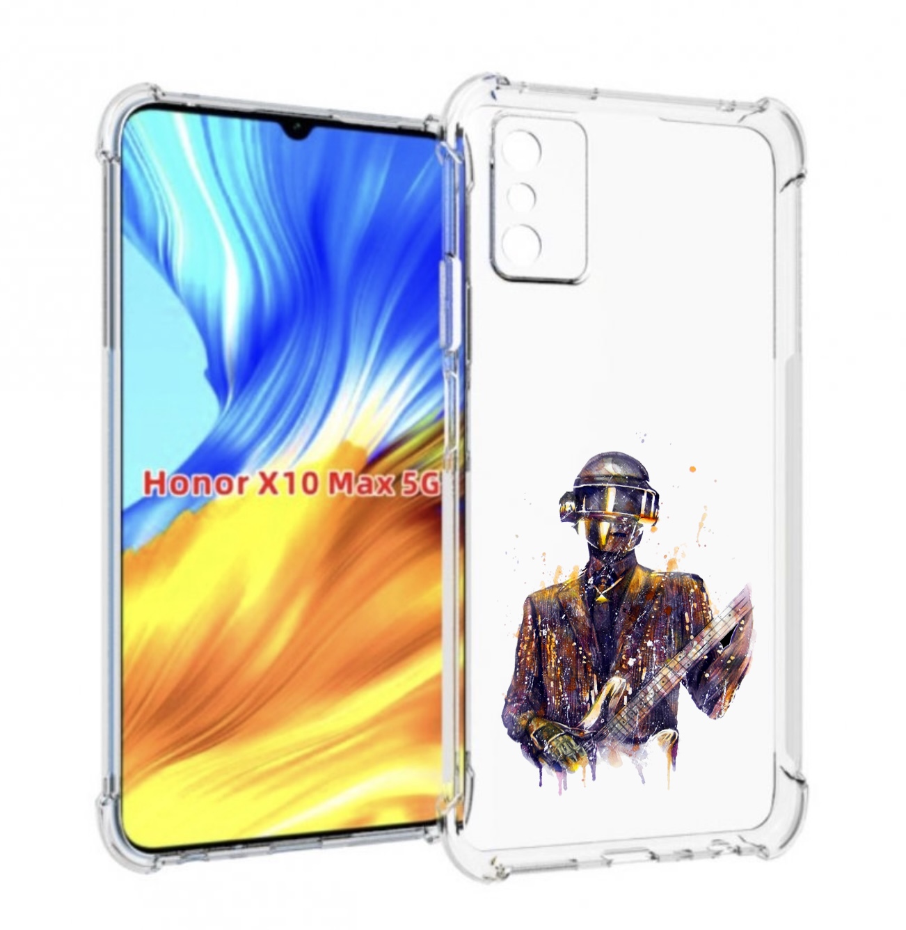 

Чехол MyPads космо-гитарист для Honor X10 Max, Прозрачный, Tocco