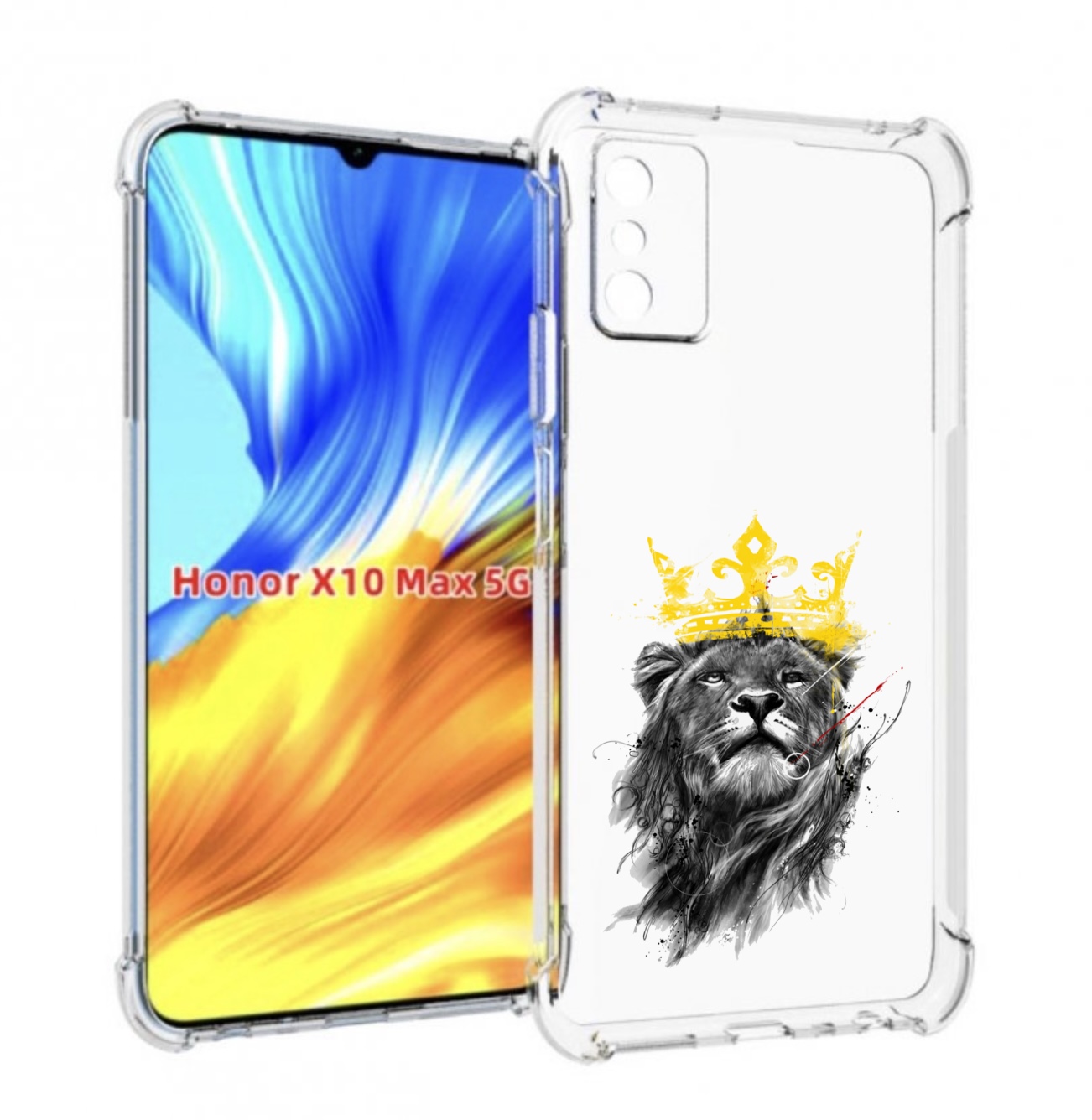 

Чехол MyPads король-лев для Honor X10 Max, Прозрачный, Tocco