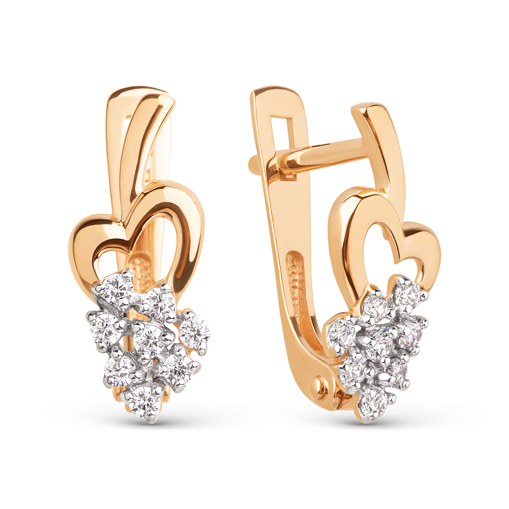 

Серьги из золота DINASTIA.GOLD 026592, фианит, 026592
