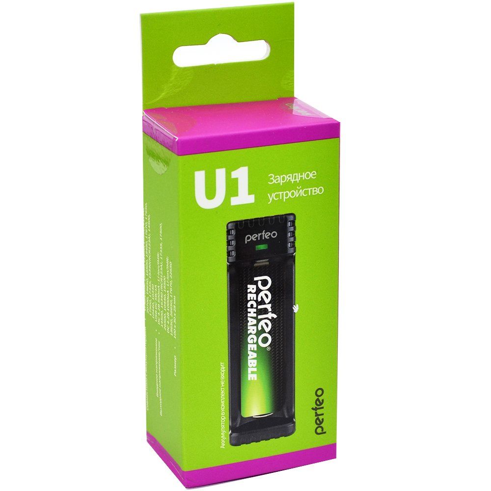 

Зарядное устройство PERFEO U1 для аккумуляторов (Li-Ion) черный, 00-00087772