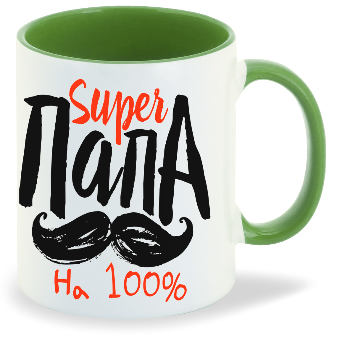 

Кружка CoolPodarok Прикол Семья Super папа на 100, Прикол Семья Super папа на 100