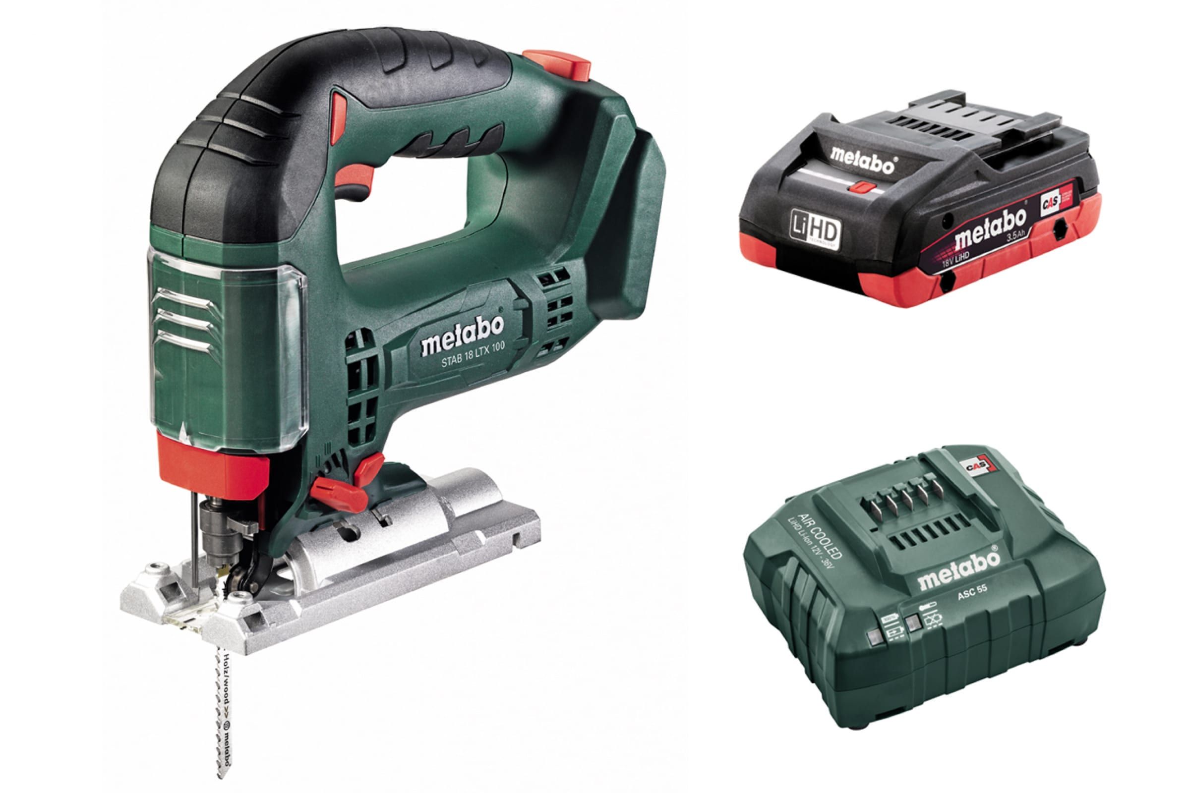 

Лобзик аккумуляторный Metabo STAB 18LTX100 1х4 Ач Li+ЗУ ASC30-36 T0335