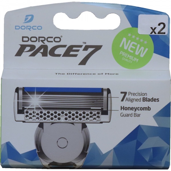 Сменные кассеты Dorco, 7-лезвий, увлажняющая полоска, микрогребень, 2 шт
