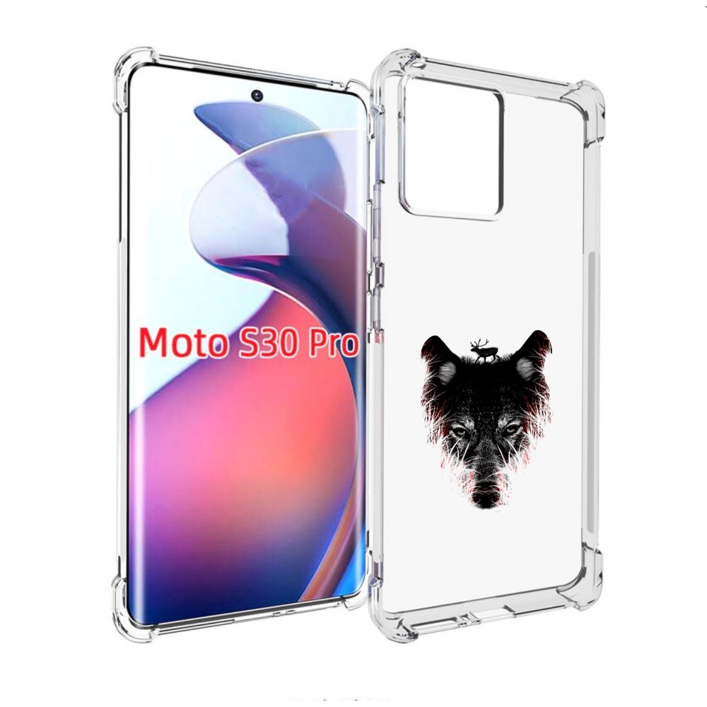 

Чехол MyPads волк в траве для Motorola Moto S30 Pro, Прозрачный, Tocco