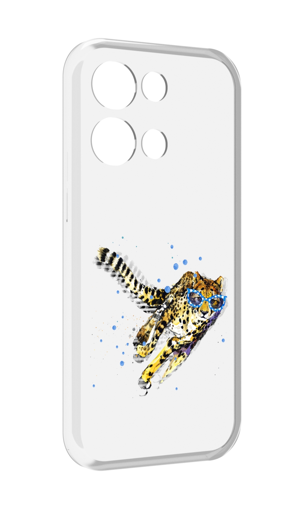

Чехол MyPads гепард в очках для OPPO Reno8 Pro, Прозрачный, Tocco