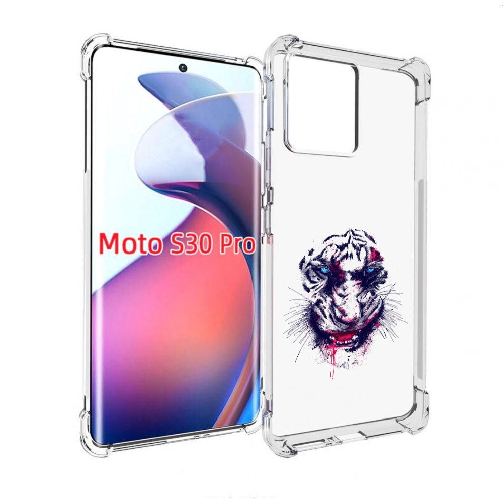 

Чехол MyPads безумный тигр для Motorola Moto S30 Pro, Прозрачный, Tocco