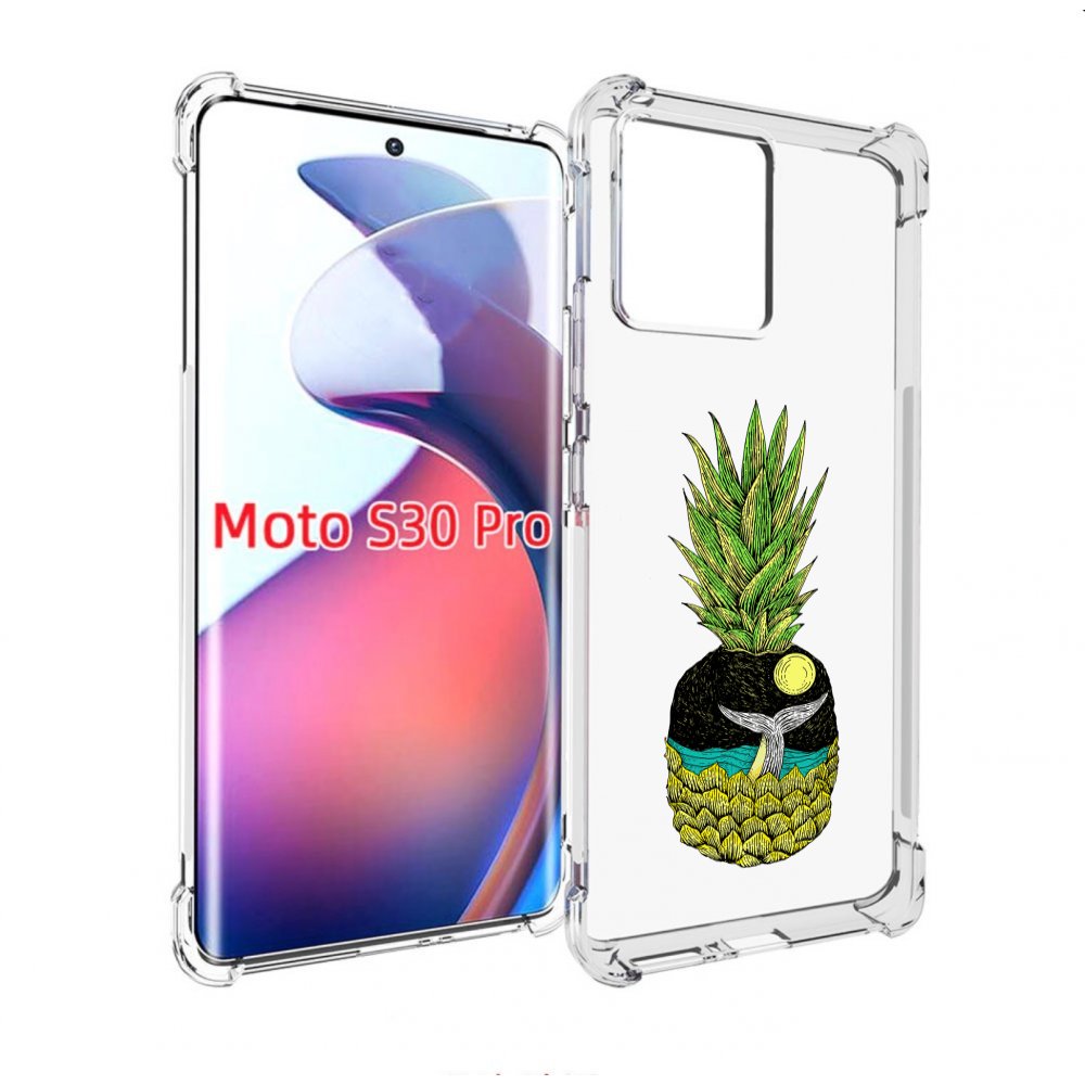 

Чехол MyPads ананас с китом для Motorola Moto S30 Pro, Прозрачный, Tocco