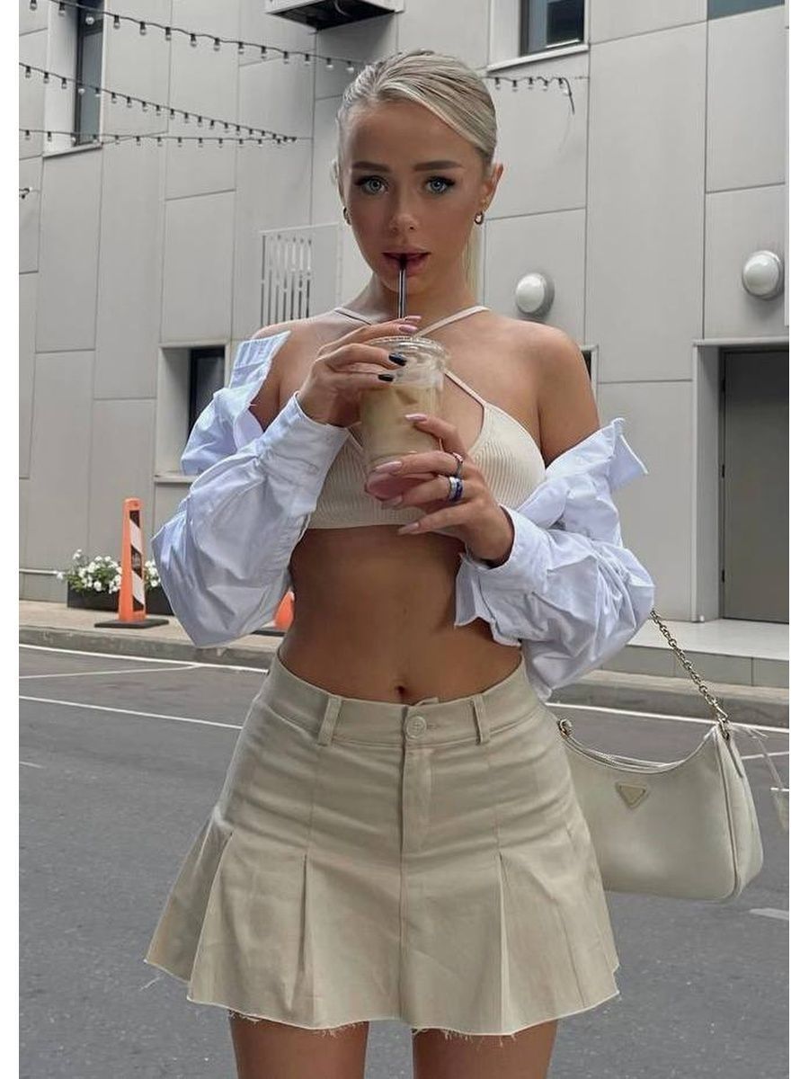 

Юбка женская Feelz Cargo бежевая S, Бежевый, Cargo