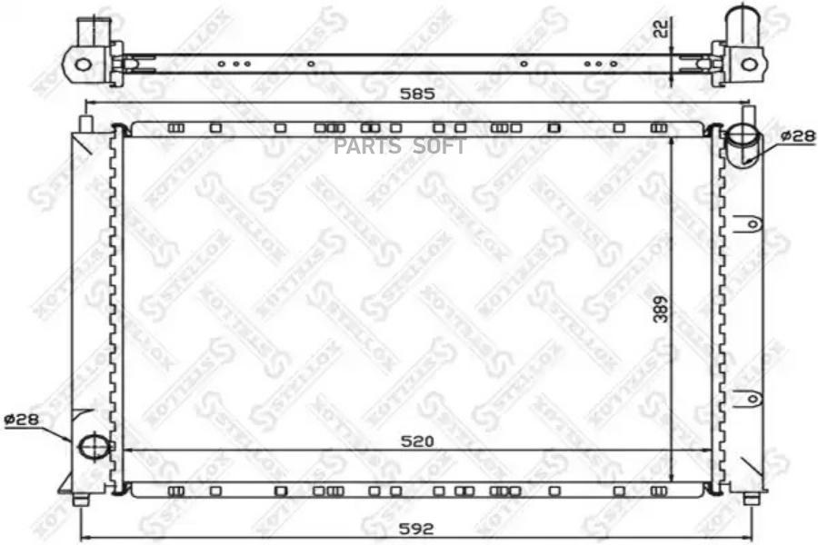 

10-26281-SX_радиатор системы охлаждения Rover 25/200/400 1.1-1.8i 16V 95>