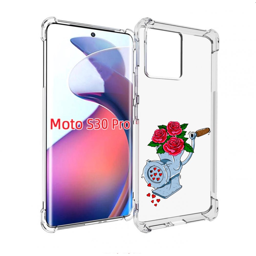 

Чехол MyPads Цветочные сердца для Motorola Moto S30 Pro, Прозрачный, Tocco