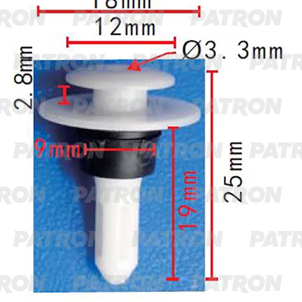 

Клипса Автомобильная PATRON P372054