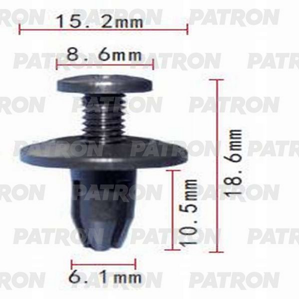 

Клипса Пластмассовая Ввинчивающаяся (Черная) Ноndа PATRON p370690