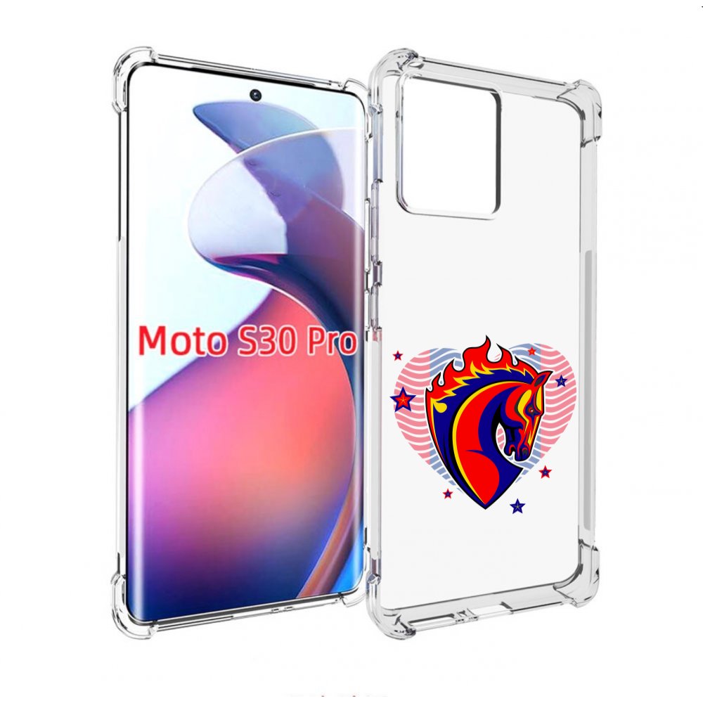 

Чехол MyPads ФК ЦСЛ Лошадь для Motorola Moto S30 Pro, Прозрачный, Tocco