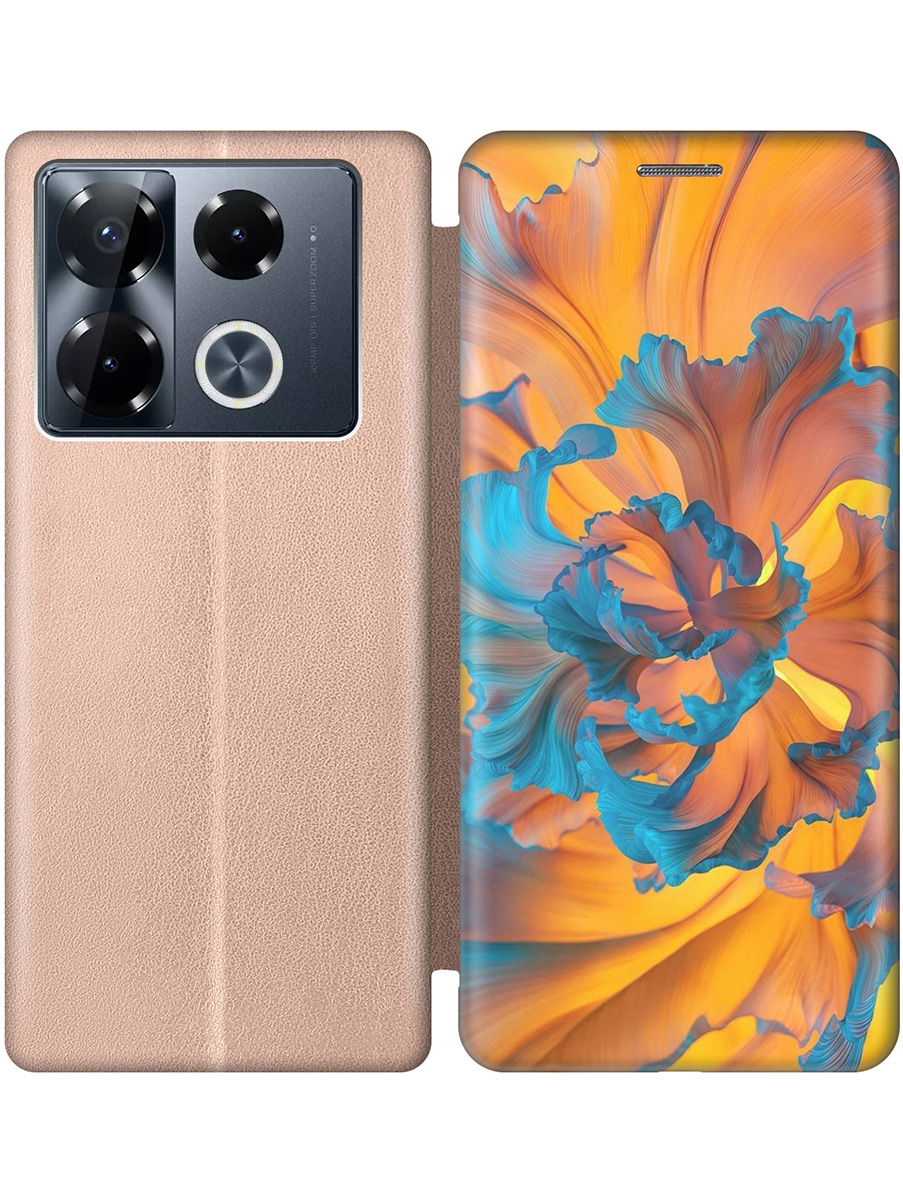 

Чехол-книжка на Infinix Note 40 Pro / 40 Pro 5g / 40 Pro+ 5g с принтом золотой 799751, Золотистый;голубой;желтый, 782627022