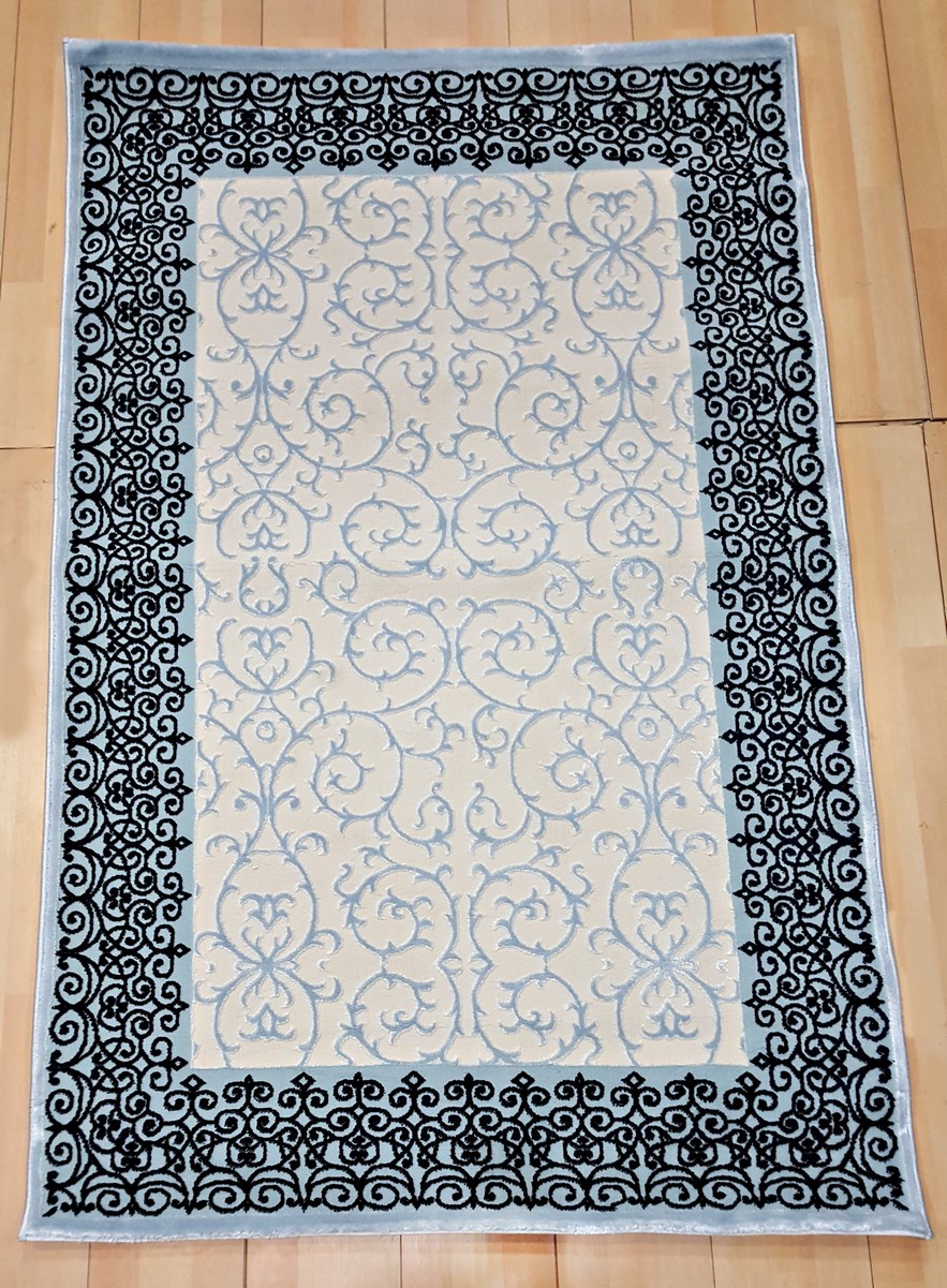 фото Ковер rixos 3867a прямой т.синий/голубой 150x300 sofia rugs