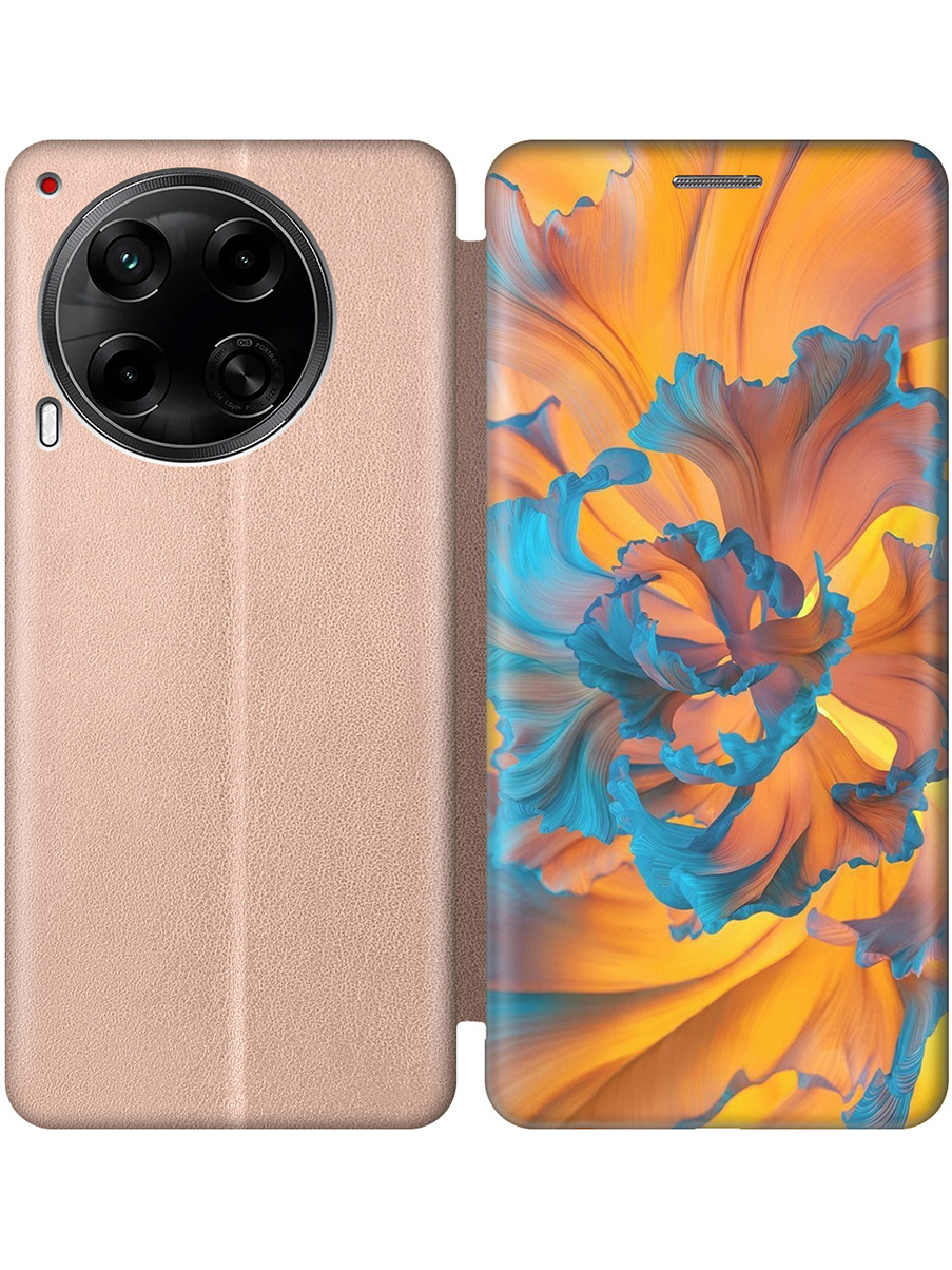 

Чехол-книжка на Tecno Camon 30 4g / 30 5g с принтом "Желто-голубой цветок" золотой, Золотистый;голубой;желтый, 782632422