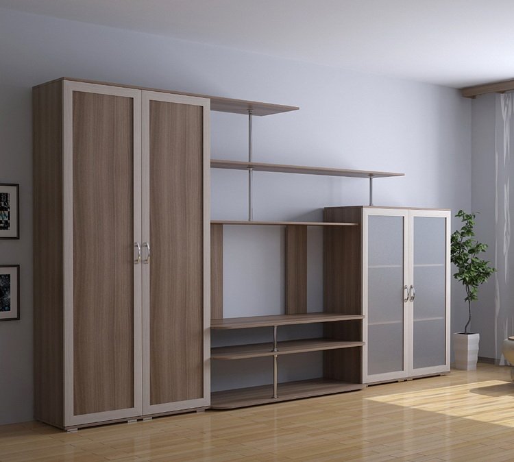 

Стенка Мебелинк 800-01 ШxГxВ 3276*540/420*2050 Мегамебель