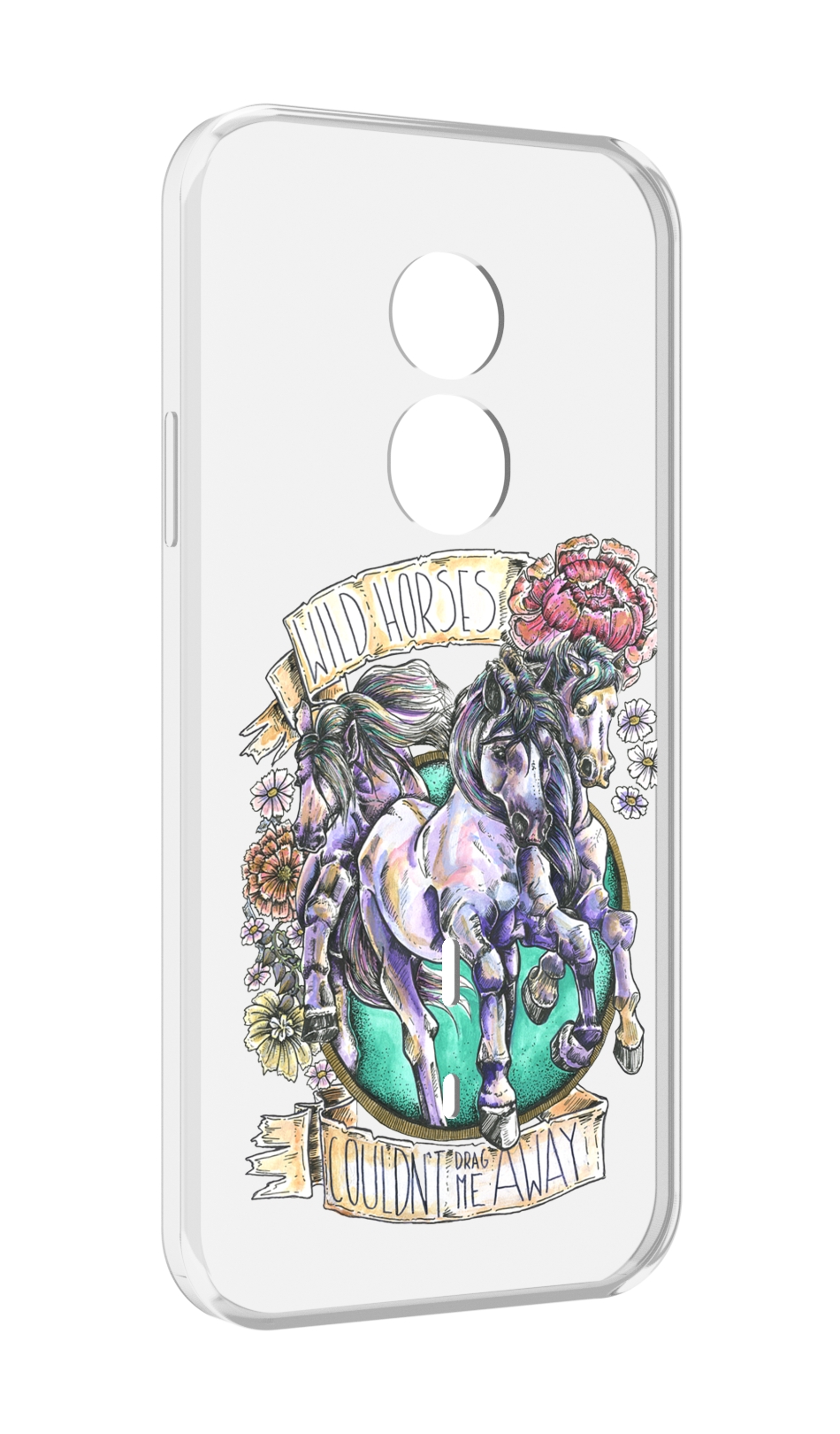 

Чехол MyPads рисунок коней в цветах для Doogee S51, Прозрачный, Tocco