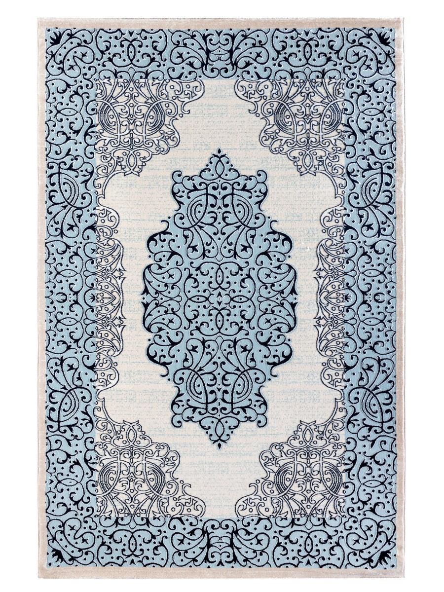 фото Ковер rixos 3865a прямой т.синий/голубой 080x150 sofia rugs