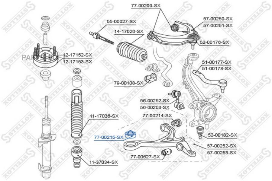 

STELLOX Сайлентблок STELLOX 7700215sx