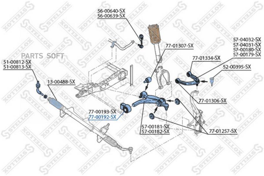 

STELLOX Сайлентблок STELLOX 7700192sx