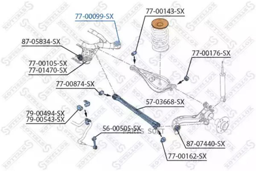 

STELLOX Сайлентблок STELLOX 7700099sx